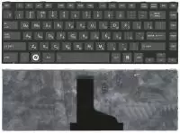 Клавиатура для ноутбука Toshiba L800, L830, черная с черной рамкой