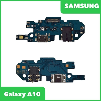 Разъем зарядки для телефона Samsung Galaxy A10 (A105F) с разъемом гарнитуры и микрофоном