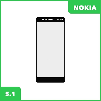 Стекло для переклейки дисплея Nokia 5.1, черный