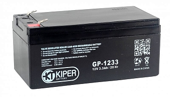 Аккумуляторная батарея Kiper GP-1233, 12В, 3.3Ач